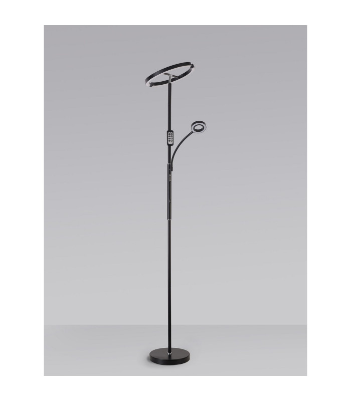Harpersville 2 Light Floor Lamp 20+5W LED 3000-6000K Touch Dimmable/Remote Control 2300lm Black -13