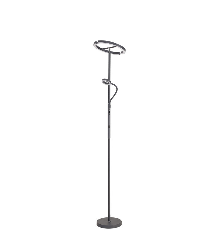 Harpersville 2 Light Floor Lamp 20+5W LED 3000-6000K Touch Dimmable/Remote Control 2300lm Dark Grey -5