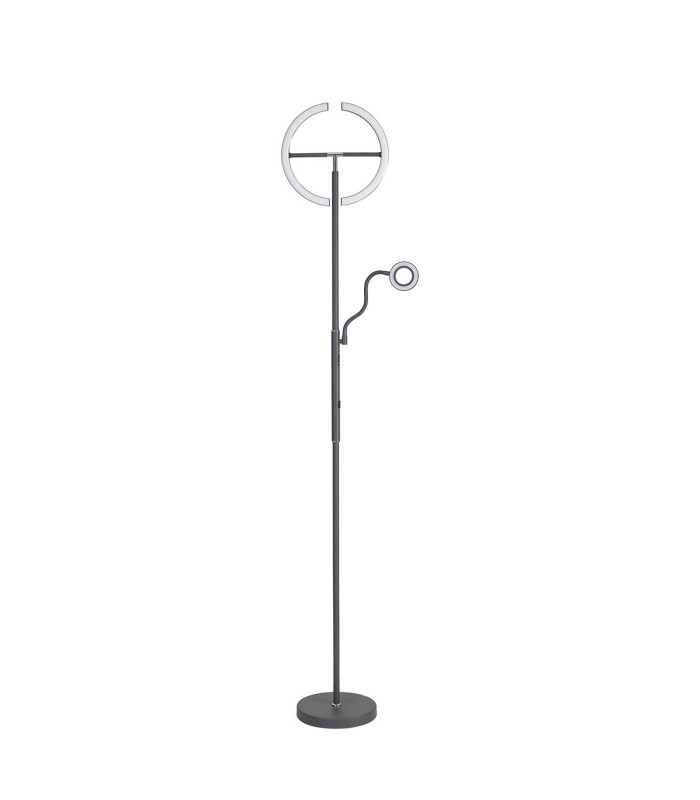 Harpersville 2 Light Floor Lamp 20+5W LED 3000-6000K Touch Dimmable/Remote Control 2300lm Dark Grey -6