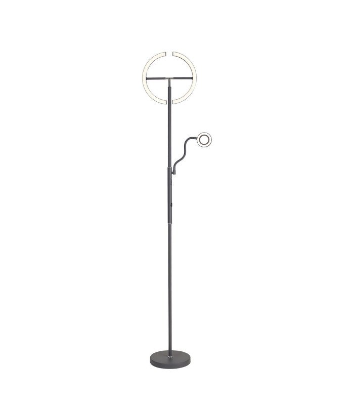 Harpersville 2 Light Floor Lamp 20+5W LED 3000-6000K Touch Dimmable/Remote Control 2300lm Dark Grey -12