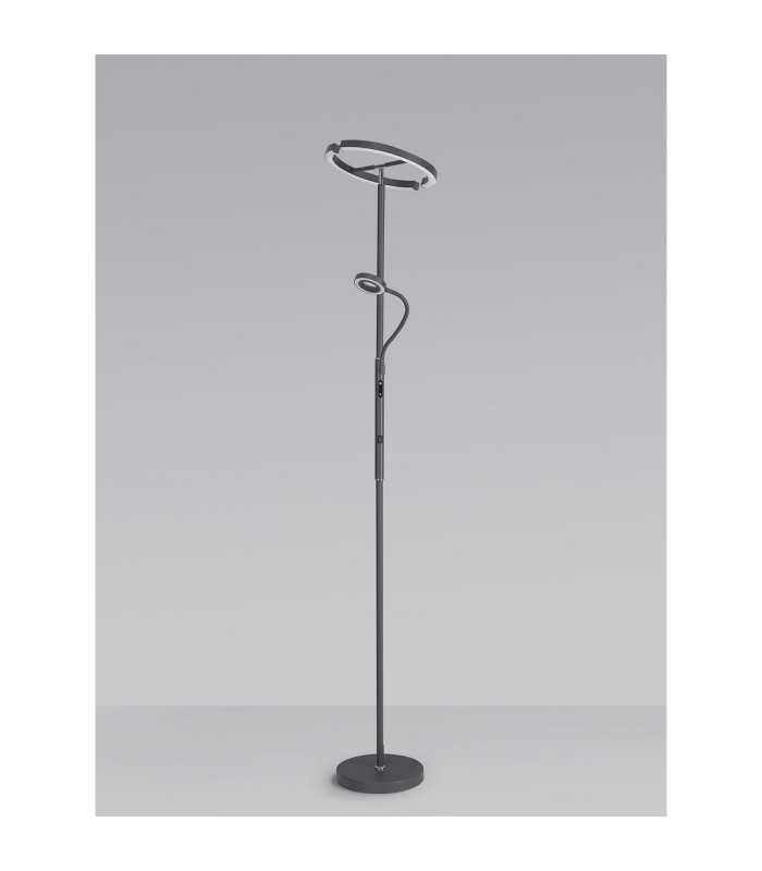 Harpersville 2 Light Floor Lamp 20+5W LED 3000-6000K Touch Dimmable/Remote Control 2300lm Dark Grey -13
