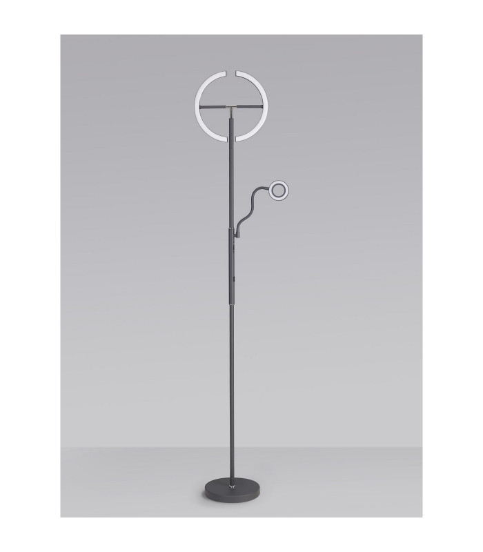 Harpersville 2 Light Floor Lamp 20+5W LED 3000-6000K Touch Dimmable/Remote Control 2300lm Dark Grey -15