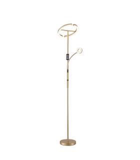 Harpersville 2 Light Floor Lamp 20+5W LED 3000-6000K Touch Dimmable/Remote Control 2300lm Painted Satin Gold -1