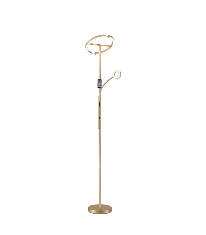 Harpersville 2 Light Floor Lamp 20+5W LED 3000-6000K Touch Dimmable/Remote Control 2300lm Painted Satin Gold -1