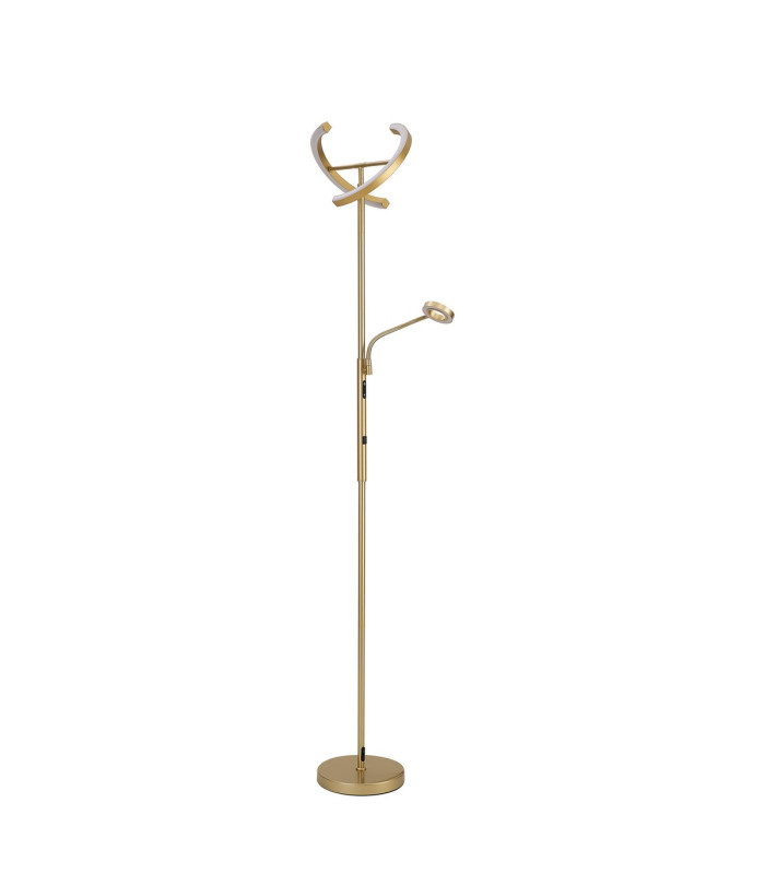 Harpersville 2 Light Floor Lamp 20+5W LED 3000-6000K Touch Dimmable/Remote Control 2300lm Painted Satin Gold -10