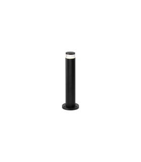 Springwater Ribbed Line 35cm Post Lamp X Pattern Acrylic Shade 1 x GU10 IP54 Black/Clear/Frosted -1