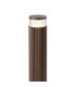 Springwater Ribbed Line 35cm Post Lamp X Pattern Acrylic Shade 1 x GU10 IP54 Dark Brown/Clear/Frosted -6