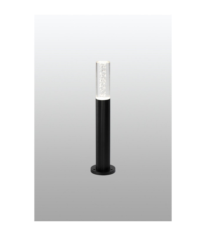 Springwater II Ribbed Line 35cm Post Lamp Bubble Acrylic Shade 1 x GU10 IP54 Black/Clear -3