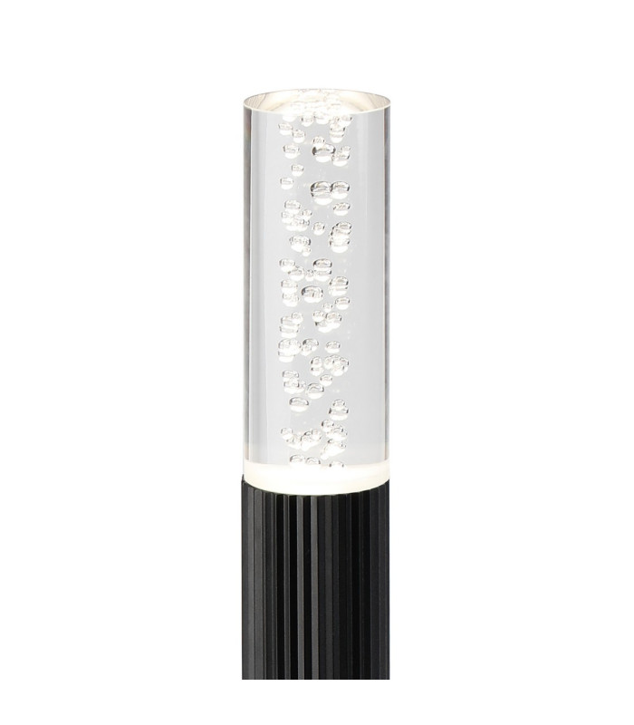 Springwater II Ribbed Line 35cm Post Lamp Bubble Acrylic Shade 1 x GU10 IP54 Black/Clear -6