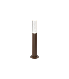 Springwater II Ribbed Line 35cm Post Lamp Bubble Acrylic Shade 1 x GU10 IP54 Dark Brown/Clear -1