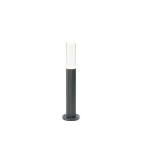 Springwater II Ribbed Line 35cm Post Lamp Bubble Acrylic Shade 1 x GU10 IP54 Grey/Clear -1