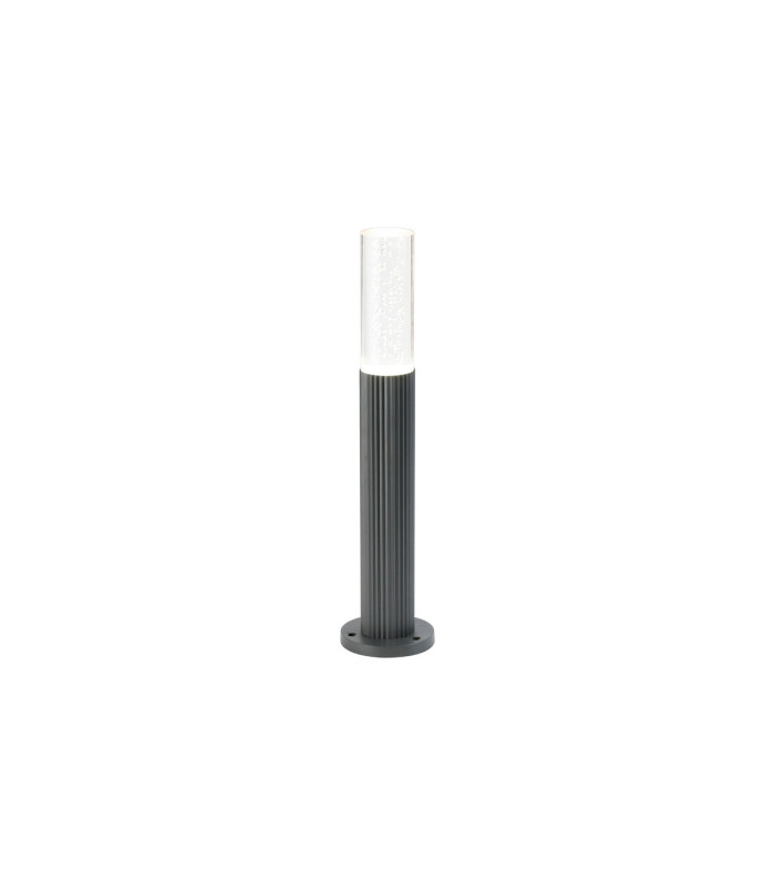 Springwater II Ribbed Line 35cm Post Lamp Bubble Acrylic Shade 1 x GU10 IP54 Grey/Clear -1