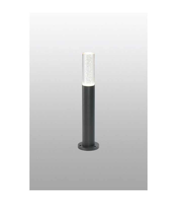 Springwater II Ribbed Line 35cm Post Lamp Bubble Acrylic Shade 1 x GU10 IP54 Grey/Clear -3