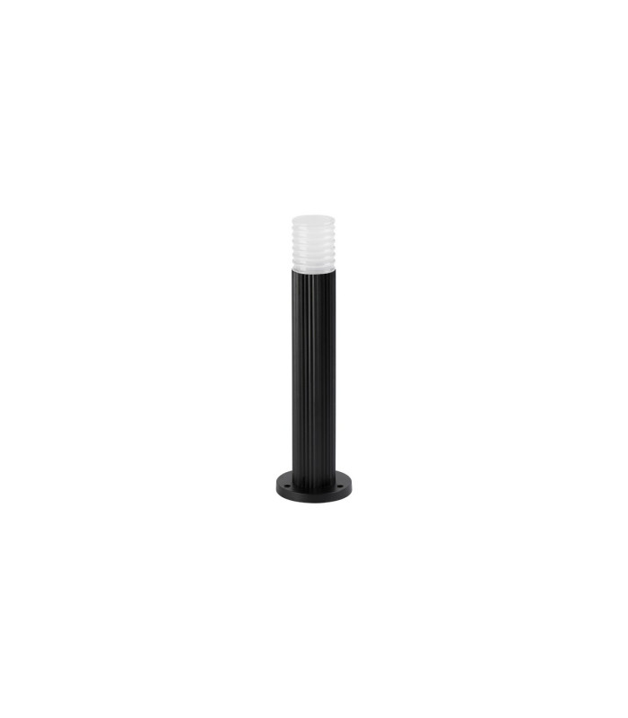 Springwater Ribbed Line 35cm Post Lamp Horizontal Line Acrylic Shade 1 x GU10 IP54 Black/Clear/Frosted -4