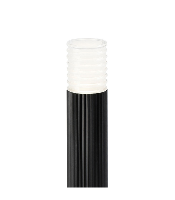 Springwater Ribbed Line 35cm Post Lamp Horizontal Line Acrylic Shade 1 x GU10 IP54 Black/Clear/Frosted -6