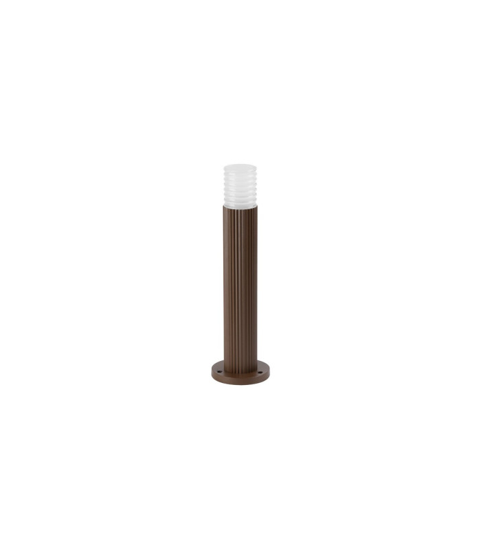 Springwater Ribbed Line 35cm Post Lamp Horizontal Line Acrylic Shade 1 x GU10 IP54 Dark Brown/Clear/Frosted -4