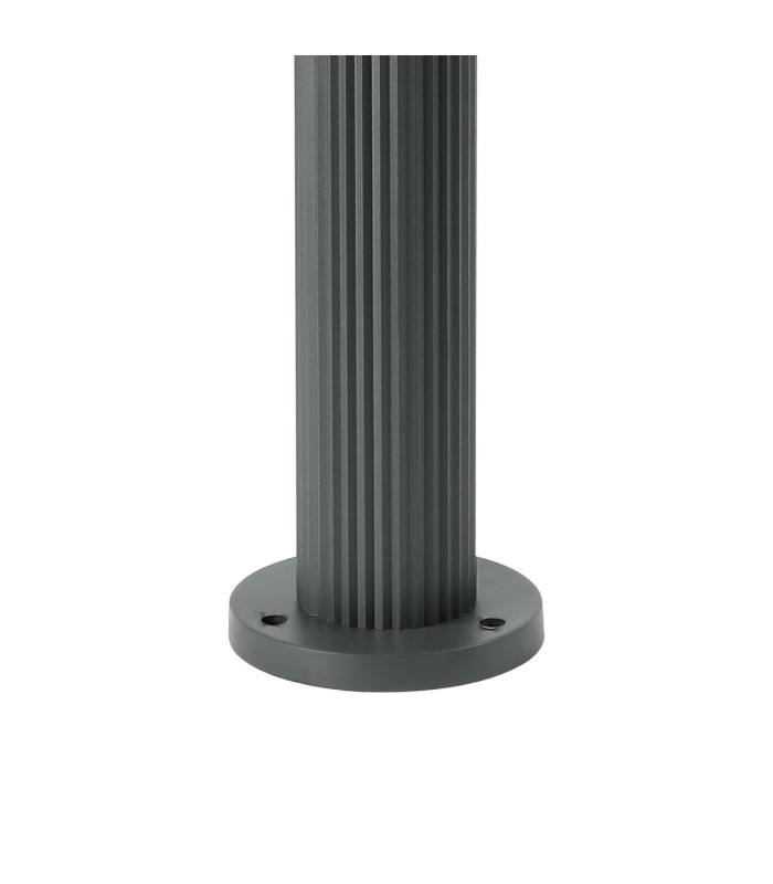 Springwater Ribbed Line 35cm Post Lamp Horizontal Line Acrylic Shade 1 x GU10 IP54 Grey/Clear/Frosted -5