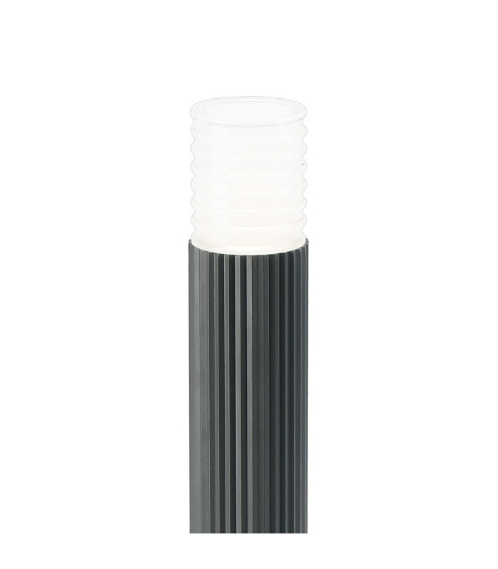 Springwater Ribbed Line 35cm Post Lamp Horizontal Line Acrylic Shade 1 x GU10 IP54 Grey/Clear/Frosted -6