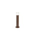 Springwater Ribbed Line 35cm Post Lamp Tier Pattern Acrylic Shade 1 x GU10 IP54 Dark Brown/Clear -1