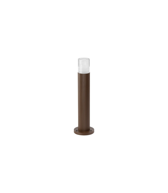Springwater Ribbed Line 35cm Post Lamp Tier Pattern Acrylic Shade 1 x GU10 IP54 Dark Brown/Clear -4