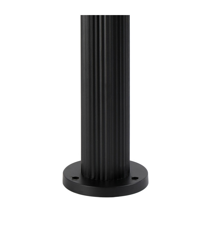 Springwater Ribbed Line 35cm Post Lamp Bubble Acrylic Shade 1 x GU10 IP54 Black/Clear -5