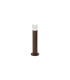 Springwater Ribbed Line 35cm Post Lamp Bubble Acrylic Shade 1 x GU10 IP54 Dark Brown/Clear -1