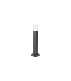 Springwater Ribbed Line 35cm Post Lamp Bubble Acrylic Shade 1 x GU10 IP54 Grey/Clear -1