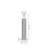 Springwater Ribbed Line 35cm Post Lamp Bubble Acrylic Shade 1 x GU10 IP54 Grey/Clear -2