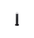 Springwater Ribbed Line 35cm Post Lamp Short Diagonal Pattern Acrylic Shade 1 x GU10 IP54 Black/Clear/Frosted -4