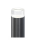 Springwater Ribbed Line 35cm Post Lamp Short Diagonal Pattern Acrylic Shade 1 x GU10 IP54 Black/Clear/Frosted -5