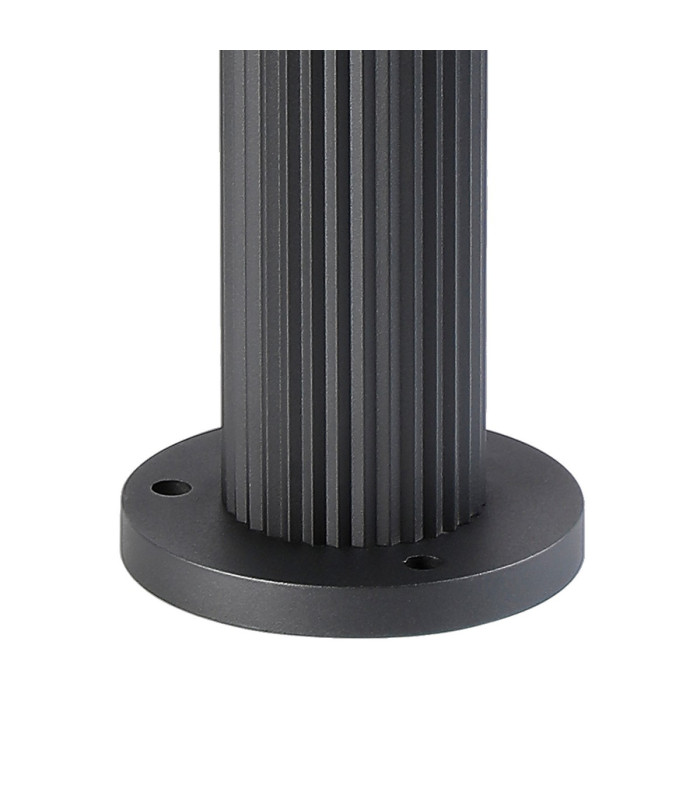 Springwater Ribbed Line 35cm Post Lamp Short Diagonal Pattern Acrylic Shade 1 x GU10 IP54 Black/Clear/Frosted -6