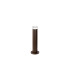 Springwater Ribbed Line 35cm Post Lamp Short Diagonal Pattern Acrylic Shade 1 x GU10 IP54 Dark Brown/Clear/Frosted -1