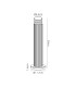 Springwater Ribbed Line 35cm Post Lamp Short Diagonal Pattern Acrylic Shade 1 x GU10 IP54 Dark Brown/Clear/Frosted -2