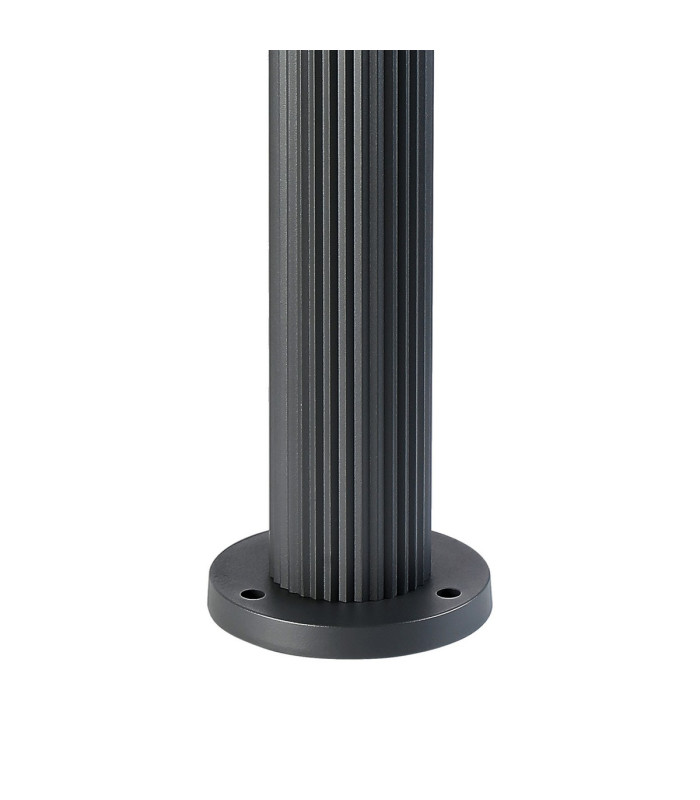Springwater Ribbed Line 35cm Post Lamp Short Diagonal Pattern Acrylic Shade 1 x GU10 IP54 Grey/Clear/Frosted -5