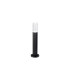 Springwater Ribbed Line 35cm Post Lamp Tall Diagonal Pattern Acrylic Shade 1 x GU10 IP54 Black/Clear/Frosted -1