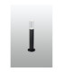 Springwater Ribbed Line 35cm Post Lamp Tall Diagonal Pattern Acrylic Shade 1 x GU10 IP54 Black/Clear/Frosted -3