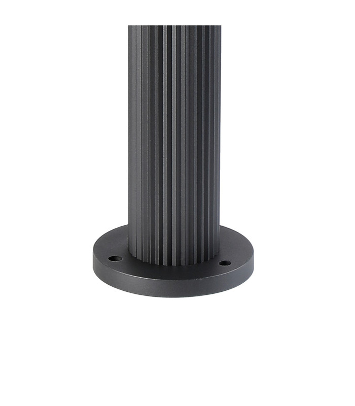 Springwater Ribbed Line 35cm Post Lamp Tall Diagonal Pattern Acrylic Shade 1 x GU10 IP54 Black/Clear/Frosted -6