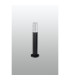 Springwater Ribbed Line 35cm Post Lamp Tall Diagonal Pattern Acrylic Shade 1 x GU10 IP54 Black/Clear/Frosted -7