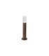 Springwater Ribbed Line 35cm Post Lamp Tall Diagonal Pattern Acrylic Shade 1 x GU10 IP54 Dark Brown/Clear/Frosted -1