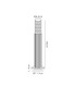 Springwater Ribbed Line 35cm Post Lamp Tall Diagonal Pattern Acrylic Shade 1 x GU10 IP54 Dark Brown/Clear/Frosted -2