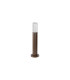 Springwater Ribbed Line 35cm Post Lamp Tall Diagonal Pattern Acrylic Shade 1 x GU10 IP54 Dark Brown/Clear/Frosted -4