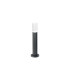 Springwater Ribbed Line 35cm Post Lamp Tall Diagonal Pattern Acrylic Shade 1 x GU10 IP54 Grey/Clear/Frosted -1