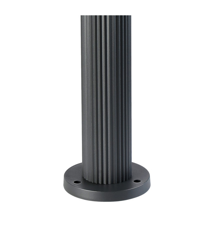 Springwater Ribbed Line 35cm Post Lamp Tall Diagonal Pattern Acrylic Shade 1 x GU10 IP54 Grey/Clear/Frosted -5