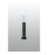 Springwater Ribbed Line 35cm Post Lamp Tall Diagonal Pattern Acrylic Shade 1 x GU10 IP54 Grey/Clear/Frosted -7