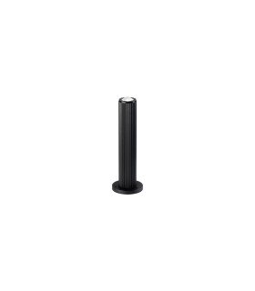 Springwater Ribbed Line 35cm Post Lamp Dome Acrylic Shade 1 x GU10 IP54 Black/Clear/Frosted -1