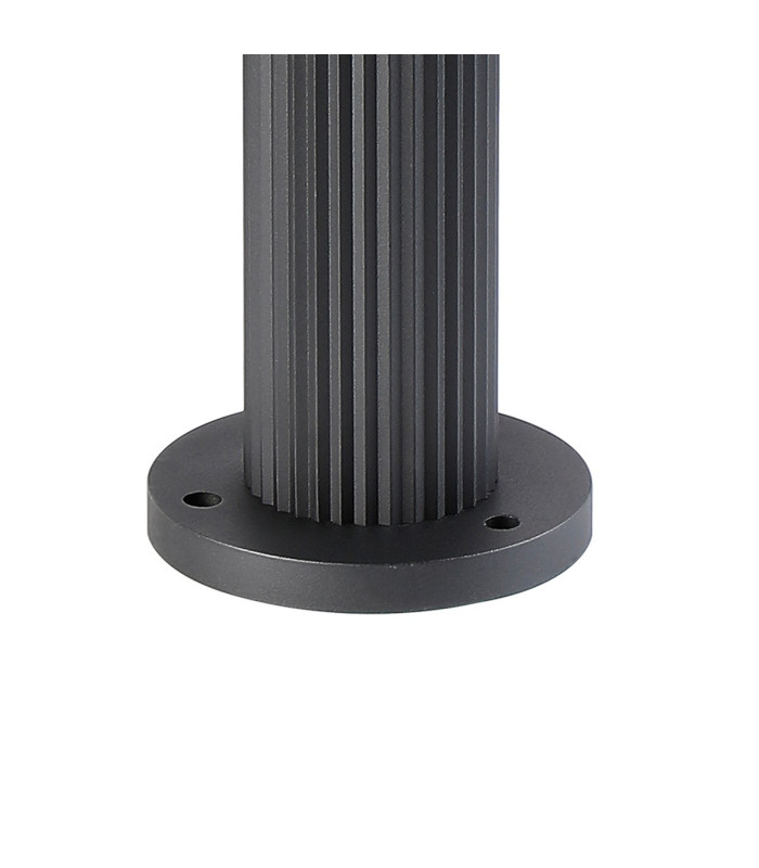 Springwater Ribbed Line 35cm Post Lamp Dome Acrylic Shade 1 x GU10 IP54 Black/Clear/Frosted -6