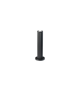Springwater Ribbed Line 35cm Post Lamp Dome Acrylic Shade 1 x GU10 IP54 Grey/Clear/Frosted -1