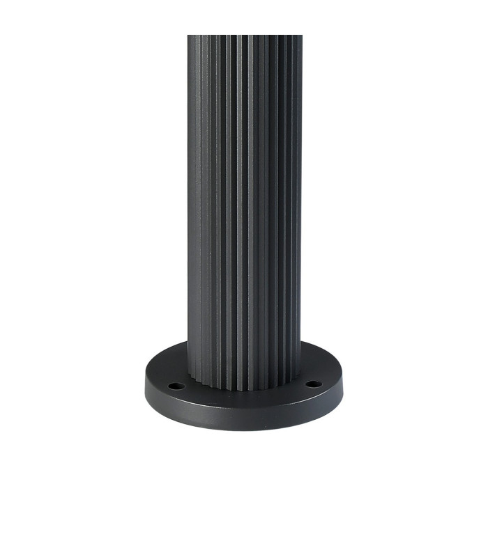 Springwater Ribbed Line 35cm Post Lamp Dome Acrylic Shade 1 x GU10 IP54 Grey/Clear/Frosted -5
