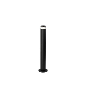 Springwater Ribbed Line 55cm Post Lamp X Pattern Acrylic Shade 1 x GU10 IP54 Black/Clear/Frosted -1