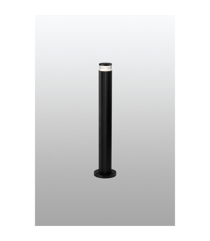 Springwater Ribbed Line 55cm Post Lamp X Pattern Acrylic Shade 1 x GU10 IP54 Black/Clear/Frosted -3